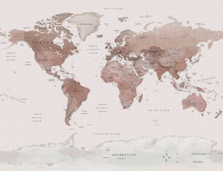 Fototapety Caramel Map odcienie skóry w siatce | tapeta mapa świata