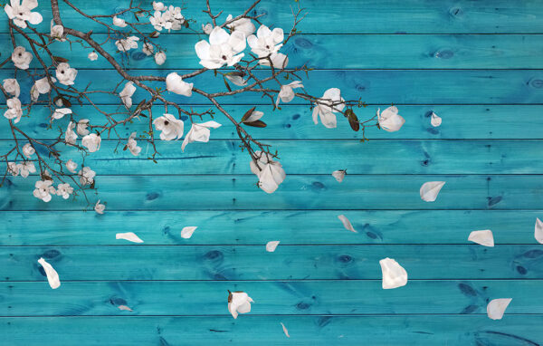 Fototapety Autunno Blue niebieskie drzewo | fototapeta kwiaty i tapety 3d