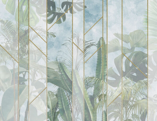Fototapety Foliage Behind the Glass przykład | fototapeta kwiaty