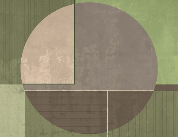 Fototapety Circle zielone odcienie | tapety 3d