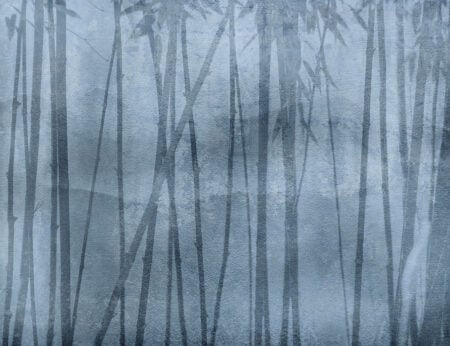 Fototapety Behind Winter niebieskie odcienie | tapeta las