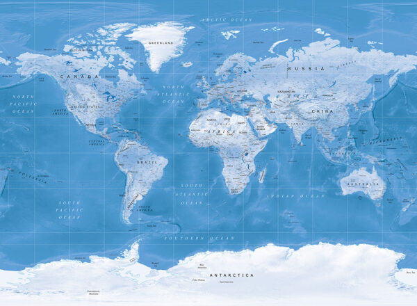 Fototapety Dashing Blue | tapeta mapa świata