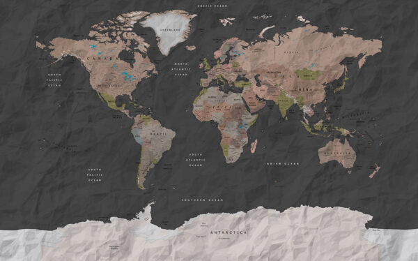 Fototapety Wayfinder | tapeta mapa świata