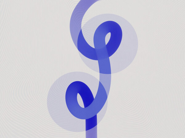 Fototapeta abstrakcyjne asymetrycze kształty niebieska linia
